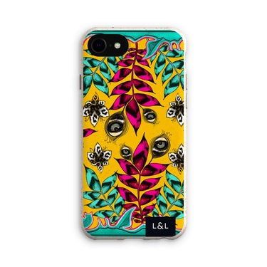 Abstract Botanical Leopard Print Eco Phone Case